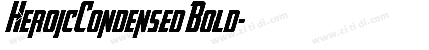 HeroicCondensed Bold字体转换